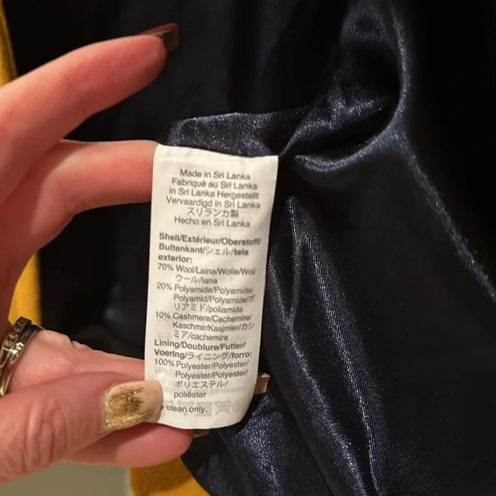 J. Crew golden yellow wool & cashmere blend blazer coat - Picture 6 of 7